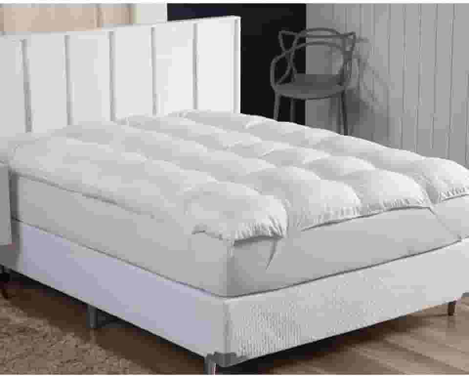 Pillow Top Casal 100% Fibra Siliconada 138x188cm - Tecido Percal Algodão - Muito mais Conforto