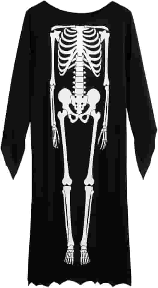 Fantasia Pânico Morte Adulto Juvenil Esqueleto Festa Halloween Capa Dráculo Terror Morcego Fantasma Vampiro Unissex Bruxo