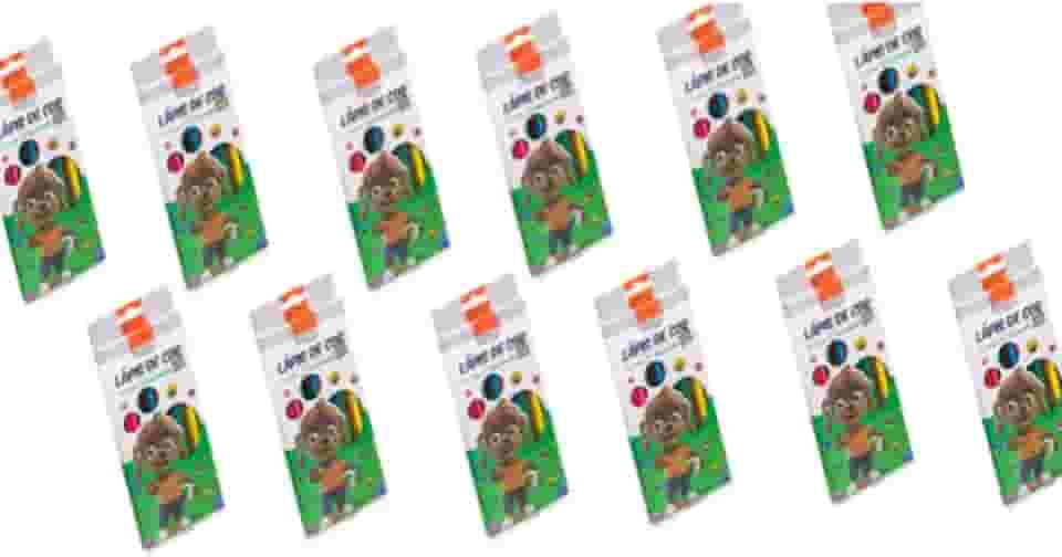 Kit 12 Caixa Lápis de Cor 12 Cores Resina Reciclada Sextavado