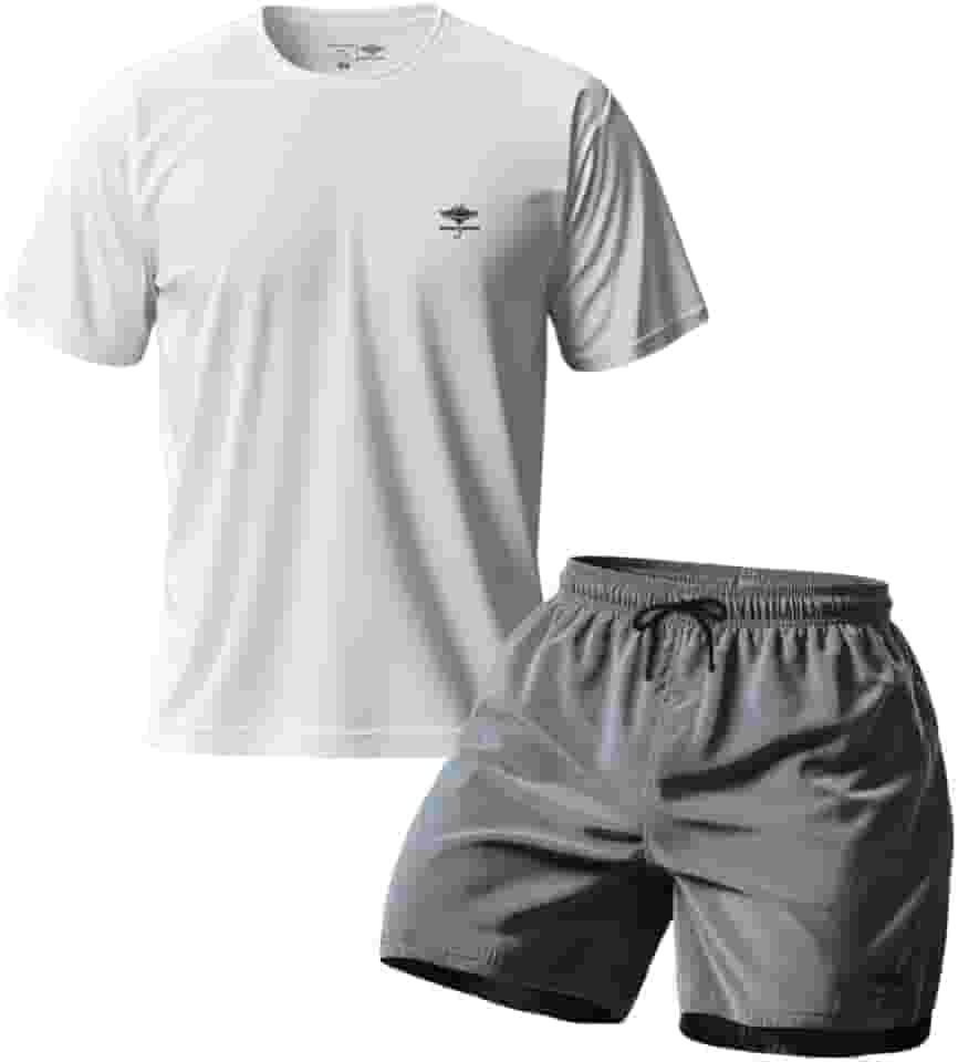 Conjunto Masculino Camiseta Dry Fit E Short Academia Treino