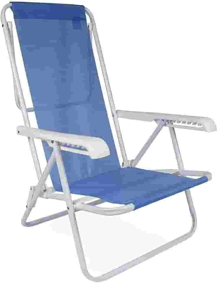 Mor - Cadeira Reclinável 8 Posições Aço Azul