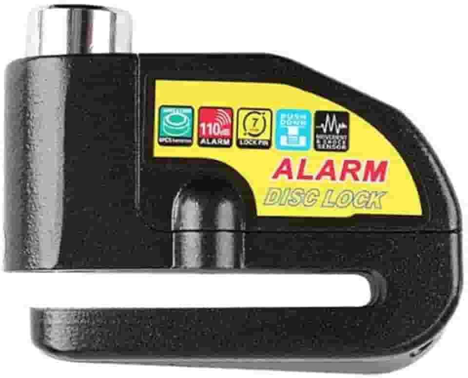 Bloqueio de disco de alarme trava de moto, trava de freio a disco 110db com cabo de, trava de disco de alta segurança para motocicleta