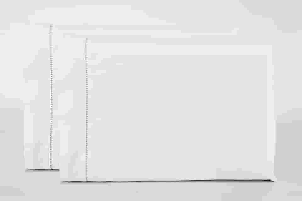 Kit 2 Fronhas Avulsas Percal 400 Fios Ponto Palito 100% Algodão (White)