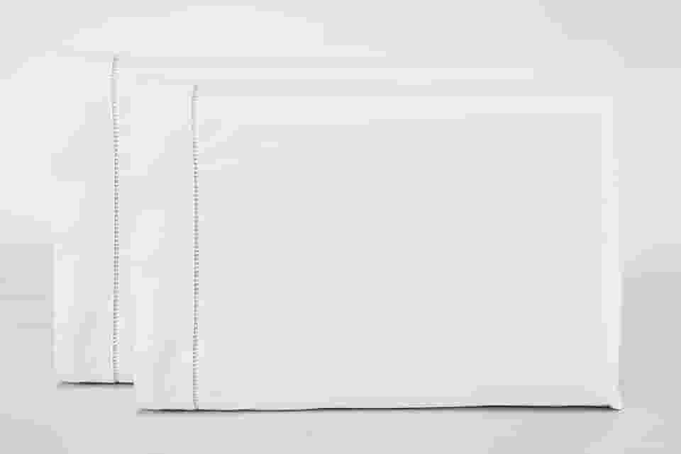 Kit 2 Fronhas Avulsas Percal 400 Fios Ponto Palito 100% Algodão (White)
