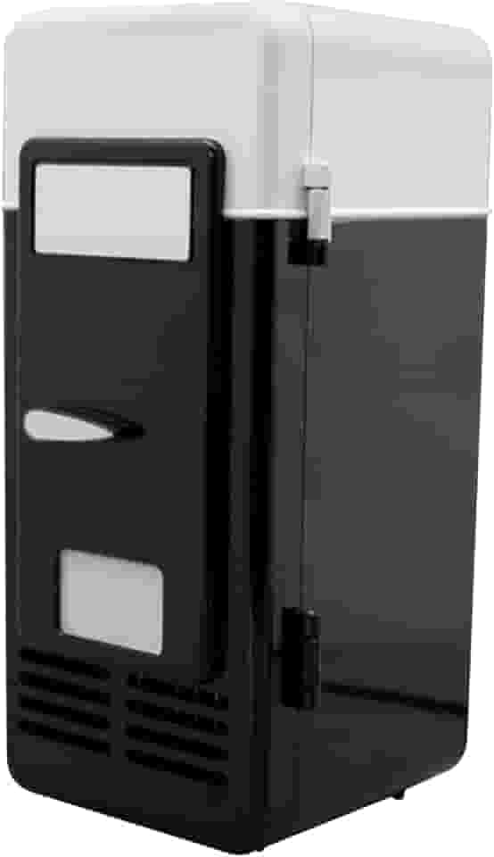 Geladeira pequena para bebidas – Geladeira pessoal USB – Aquecedor compacto, utensílios de armazenamento de alimentos para dormitório, apartamento, quarto, viagem de