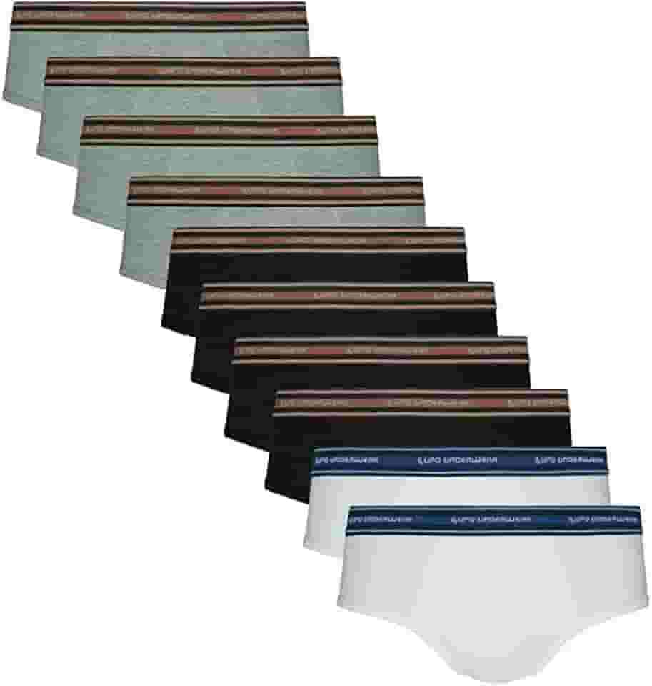 Kit com 4 Cuecas Lupo Slip Algodão com Elastano Sortido