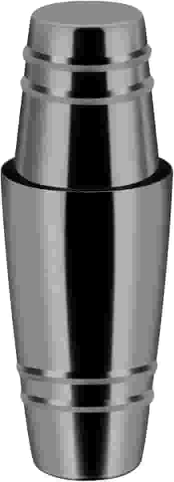 Coqueteleira Boston Shaker: Conjunto de coqueteleiras pesadas de 18 e 800 ml de aço inoxidável, latas Boston de metal pesado de duas peças (copo medidor em relevo) (preto)
