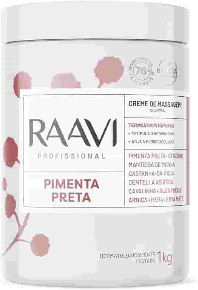Raavi Creme De Massagem De Pimenta Preta Termoativo 1Kg