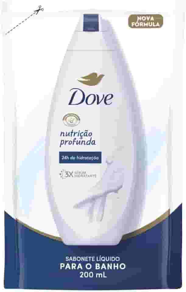 Dove Sabonete Líquido Para Banho Nutrição Profunda Refil 200 ML