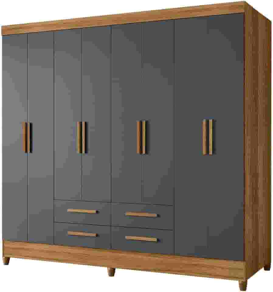 Guarda Roupas Casal 8 Portas 4 Gavetas Montana