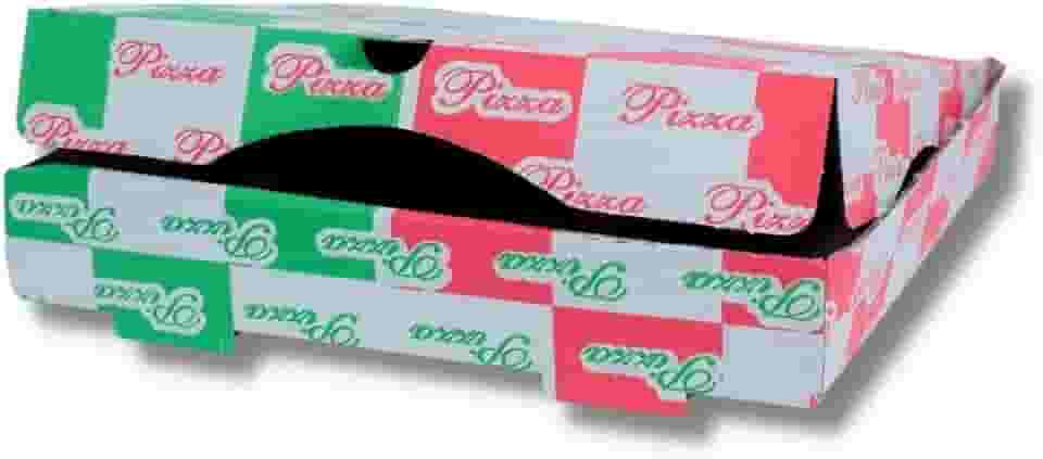 Embalagem Quadrada P/Pizza Nº25 Quadriculada 25x25x4cm C/ 10 Unidades