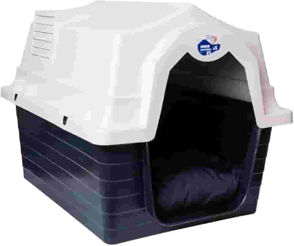 Casinha Para Cachorro N5 Com Colchonete(Bege,N5-59CM)