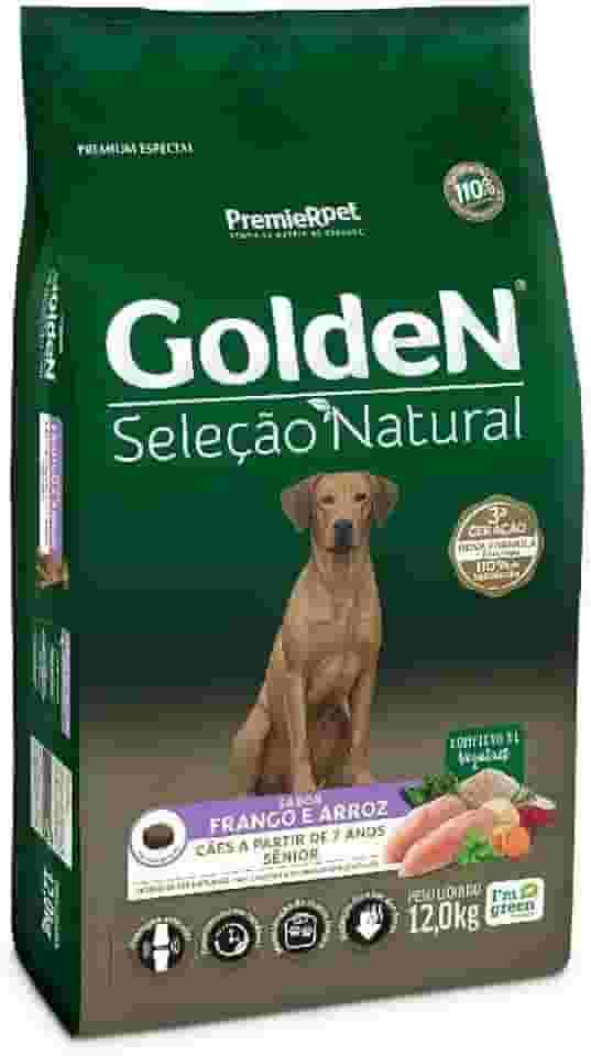Ração Golden Seleção Natural Cães Medio e Grande Porte Sênior 12kg
