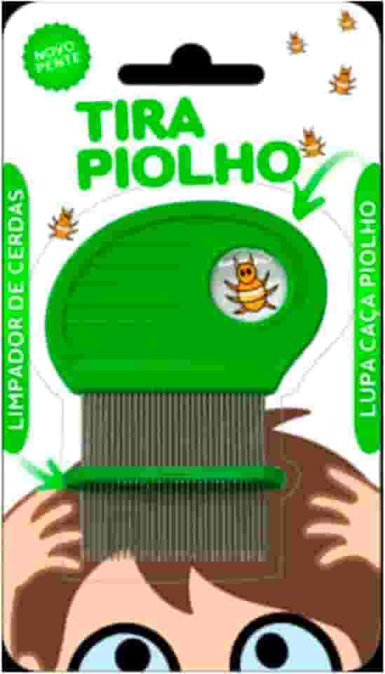 Pente Fino com Dentes em Aço Inox com Lupa Tira Piolho (Verde)