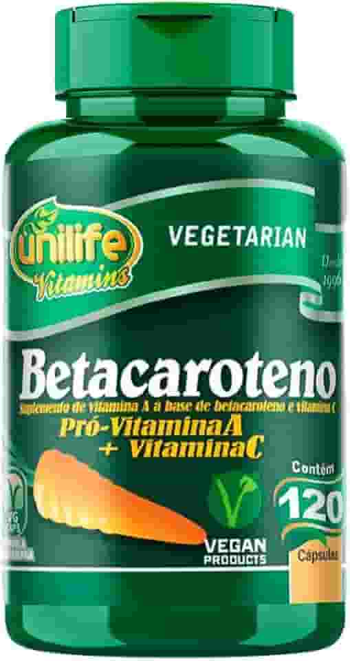 Beta Caroteno - Vitamina A e C - 120 cápsulas