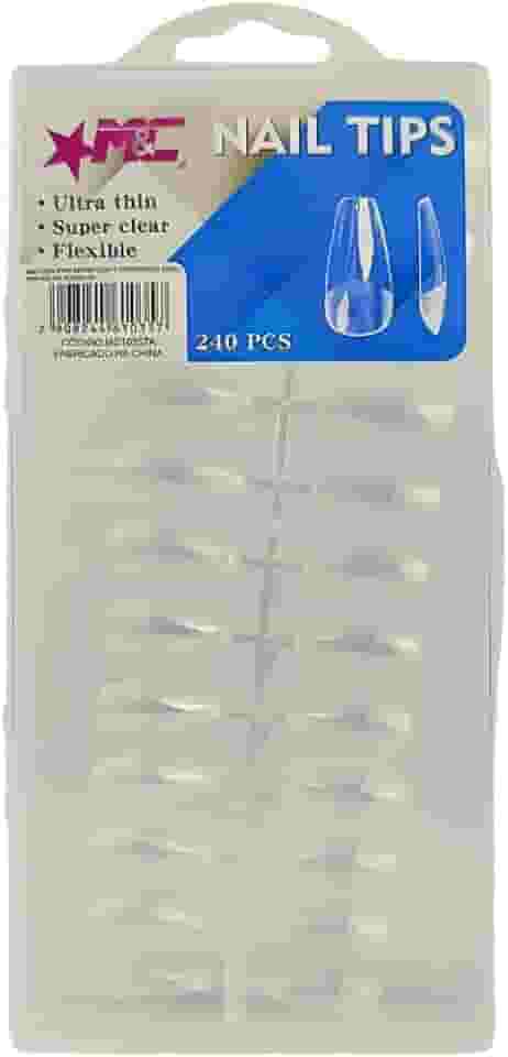 Unhas Postiça Soft Gel transparente flexível Bailarina 240un