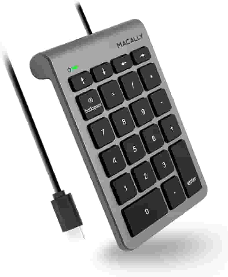 Teclado numérico USB C com fio para Mac - teclado USB de 10 teclas, teclado numérico tipo C, teclado numérico para teclado e teclado numérico para laptop, MacBook Pro/Air, iMac e PC - teclado numérico