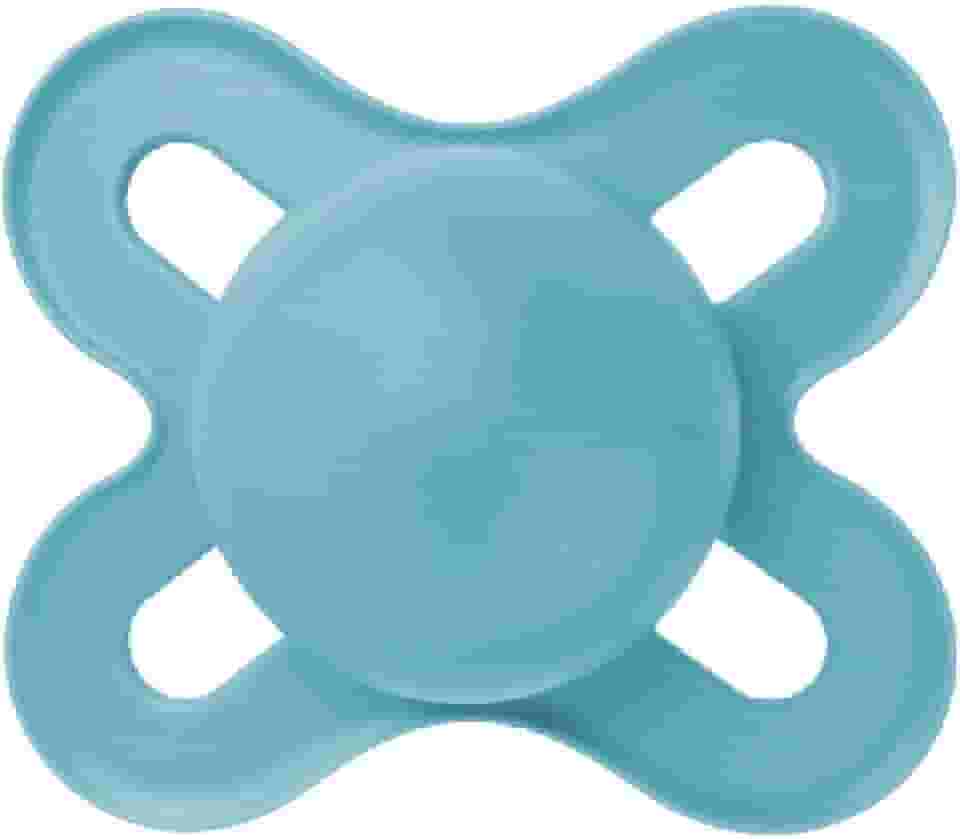 MAM Baby 1 Chupeta Original Start Com Bico Simétrico de Silicone SkinSoft para Crianças 0-2 Meses Com Caixa Esterilizadora, Azul