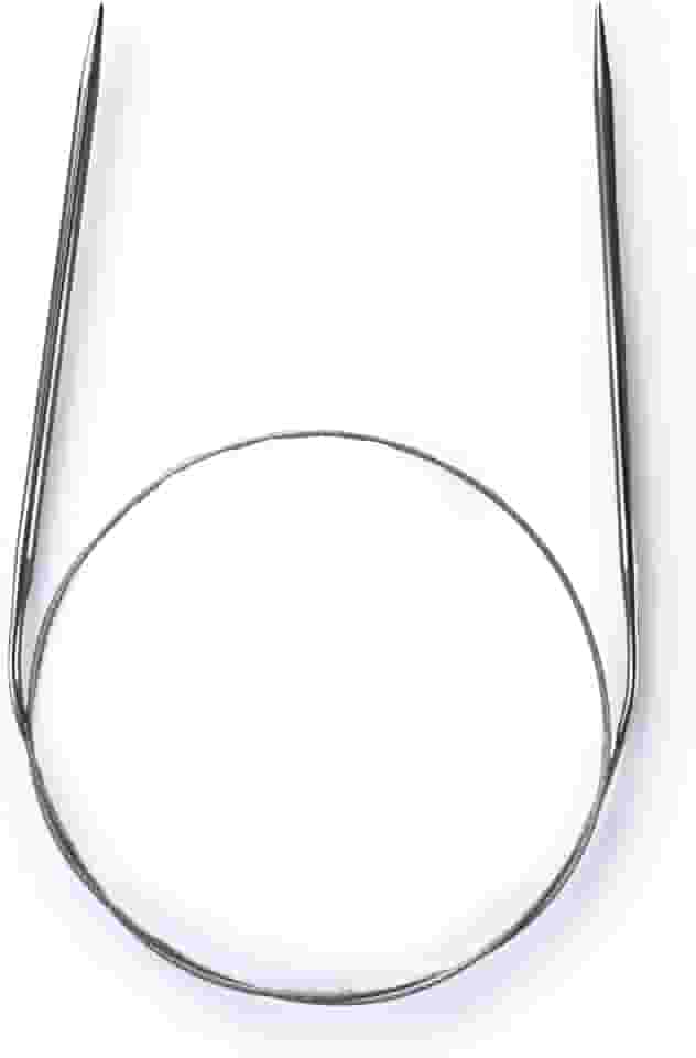 Agulha Circular de Aço 80cm – Para Tricô – Circulo - Numerações de 3.0mm a 10.0mm (9,0mm)
