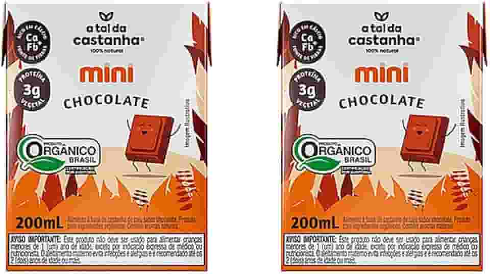 Kit 2X: Leite Vegetal Mini Chocolate Orgânico A Tal da Castanha 200ml