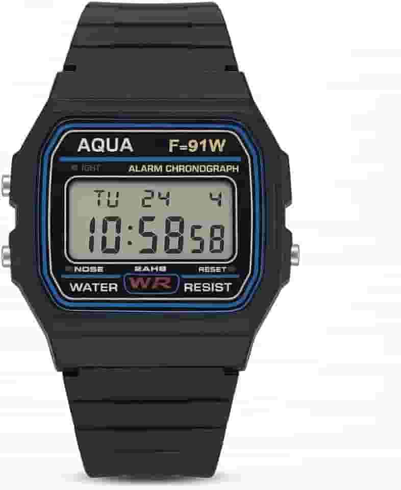 Relógio De Pulso Digital Vintage Pequeno Preto Básico Militar A Prova D'agua Unissex