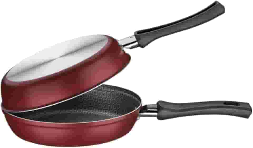 Omeleteira De Alumínio Com Revestimento Interno De Antiaderente Ø20cm Tramontina Vermelha 20cm