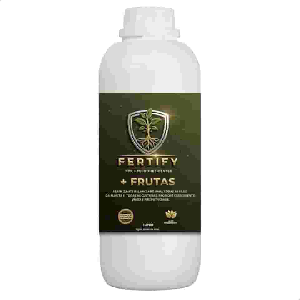 Fertify + Frutas, Adubo Fertilizante Líquido Balanceado NPK com Micronutrientes, 1L, para Todas as Fases de Crescimento