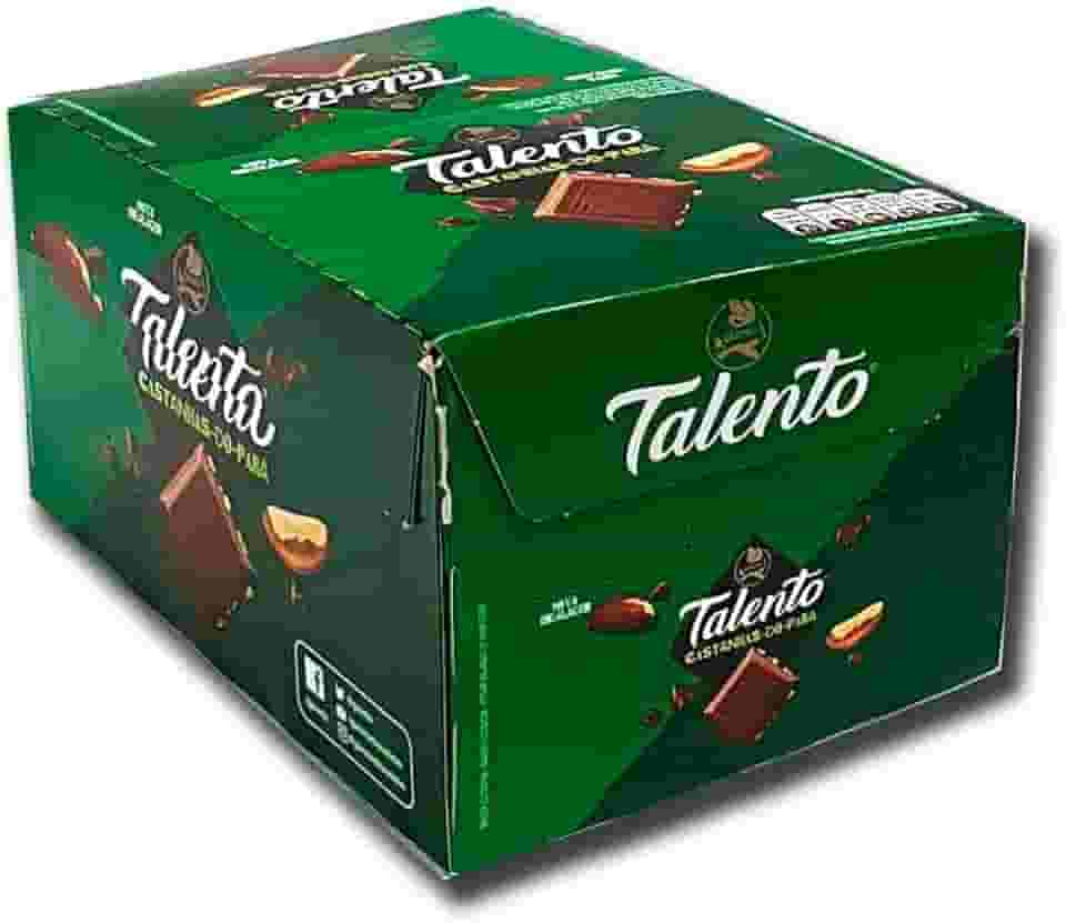 Tablete de Chocolate Talento Verde Castanha do Pará 85g c/12 - Garoto