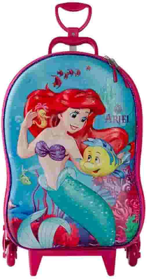 Mala de Rodinhas Infantil, 3D EVA, Verde, 50x30x18cm, Alça Retrátil, 20L, 3 Rodas, Para Escola e Viagem