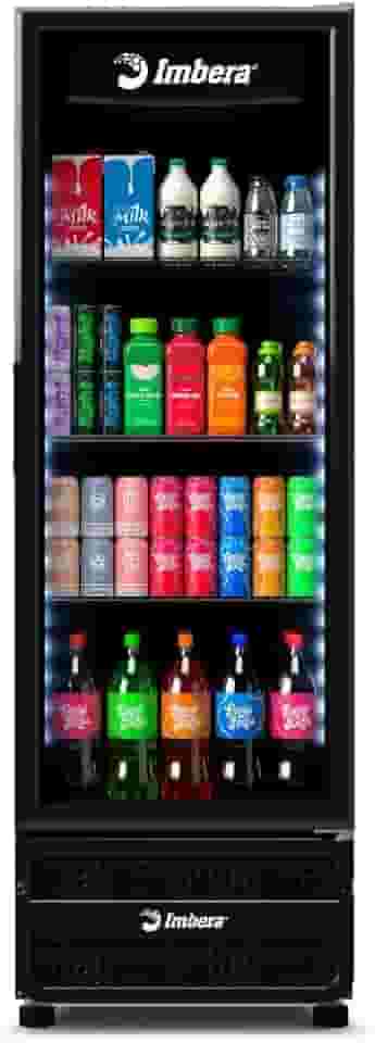 Expositor e Refrigerador Vertical VRS16 Imbera - All Black Inverter 485L Porta de Vidro 0ºC a +7ºC Bivolt Automático