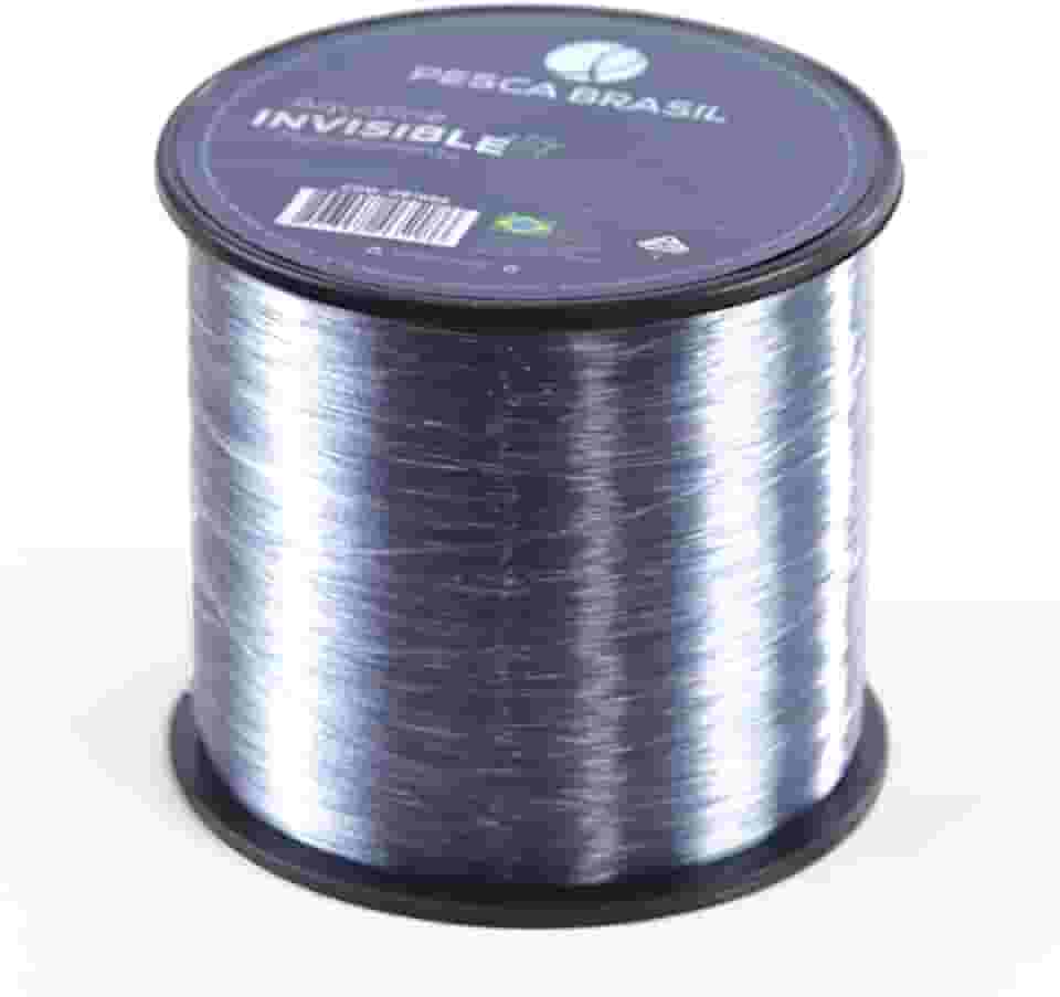 Pesca Brasil, Linha de Pesca 500m Monofilamento Transparente Alta Resistência Pesca Esportiva Nylon 0,40mm, Aqualine Invisible