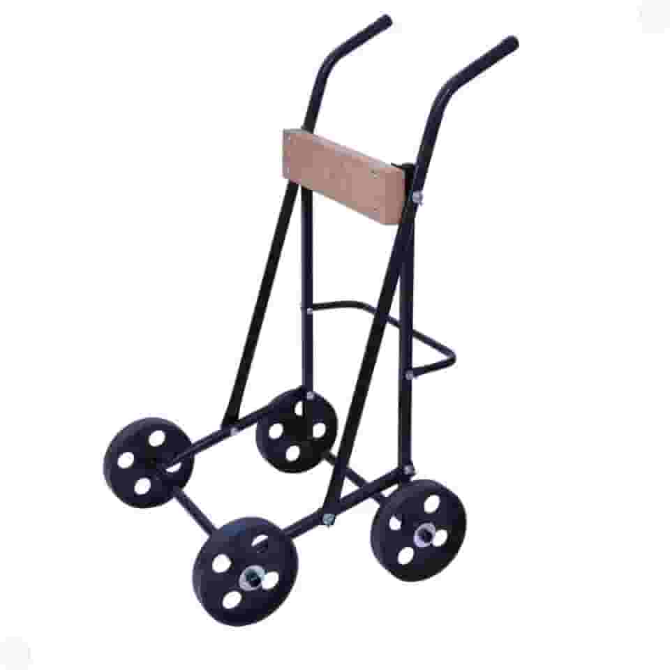 CARRINHO PARA MOTOR DE POPA PRETO 4 RODAS