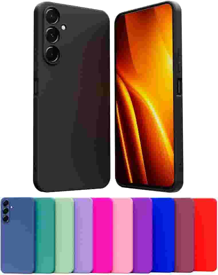 Capa Case Celular Compatível Samsung Galaxy M35 Silicone Macio Interior Veludo Proteção De Câmera (PRETO)