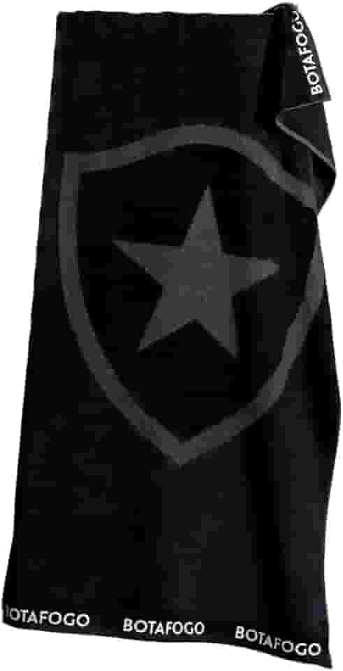Toalha de Banho Botafogo Brasão Escudo Oficial Buettner Jacquard cor Preto