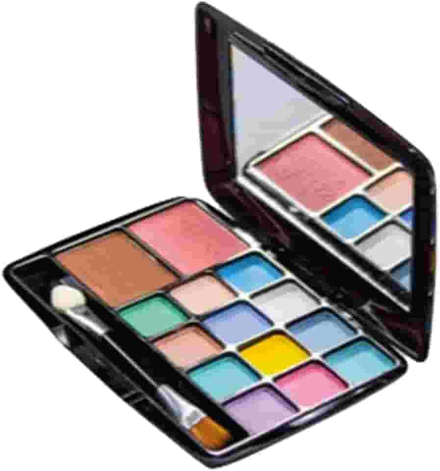 Paleta de Sombras para Maquiagem Feminina, 12 Cores e 2 Blush, Espelho e Pincel, para realçar a Presente para Menina, Maquiagem Infnatil, Jovens e Adultos. Eyeshadow Beleza Todas as Idades.