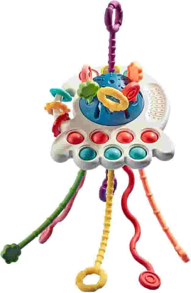 Presente Montessori puxando corda para desenvolvimento inicial de 6 a 12 meses