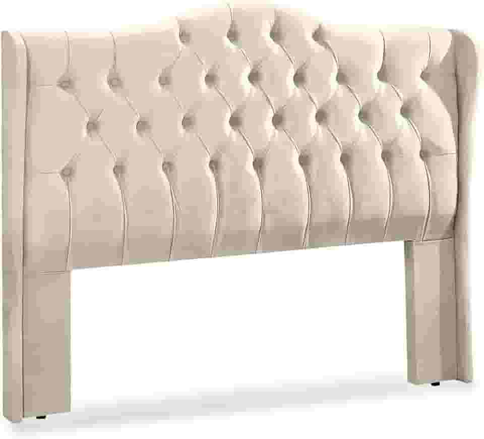 Cabeceira Capitonê 195cm Para Cama King Fixação Box - LH Móveis (Pavia Areia)