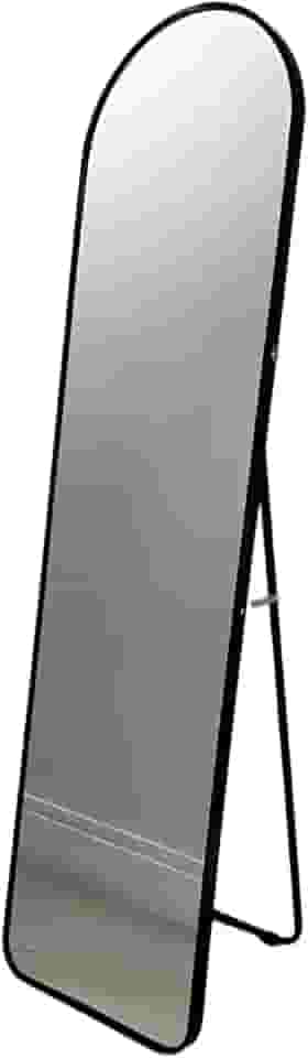 Espelho de Chão para Corpo Inteiro Oval com Moldura de Alumínio 150x40cm