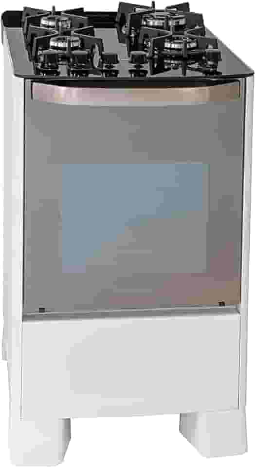 SUGGAR FOGÃO MASTER GRILL BRANCO MESA DE VIDRO 4 BOCAS TRIPLA CHAMA GRILL 110V TREMPE FERRO FUNDIDO ACENDIMENTO SUPERAUTOMÁTICO FGVMTG411BR