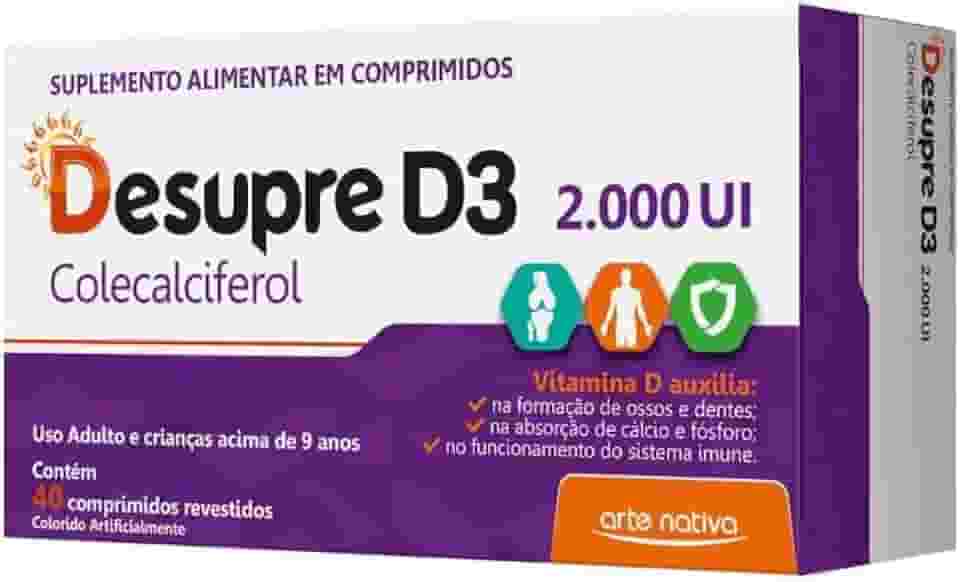 Vitamina D Desupre D3 2.000UI Colecalciferol 40 Comprimidos