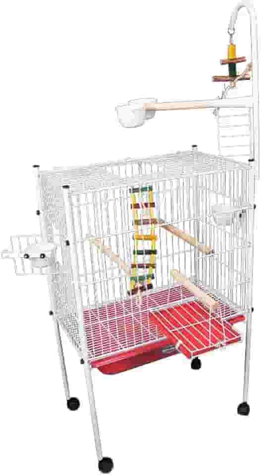 Viveiro de Arame Papagaio Gaiola Grande Escadinha