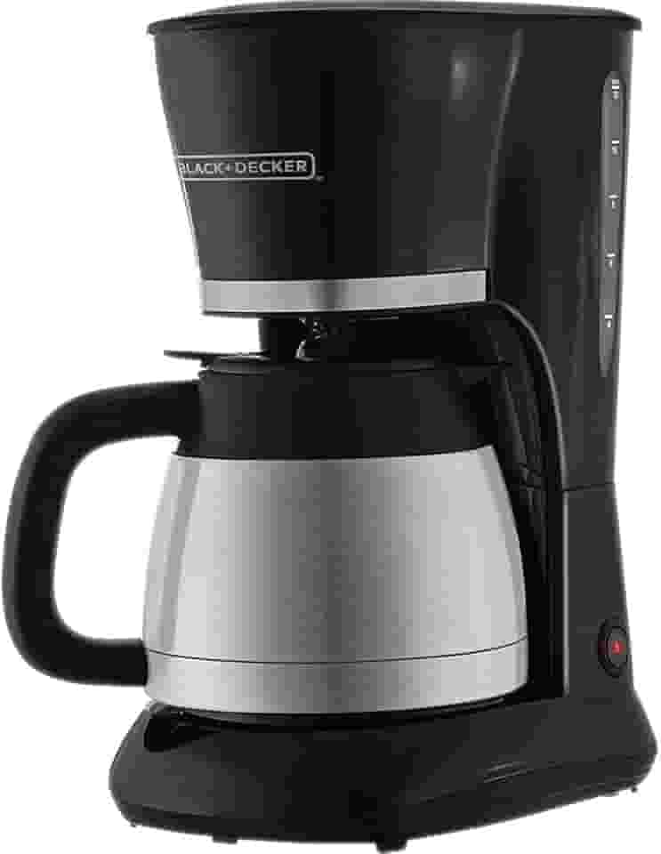 BLACK+DECKER Cafeteira com Jarra Térmica em Inox 25 Xícaras de Café, Programável, com Ajuste de Intensidade, Modelo CM200I-BR, 110V