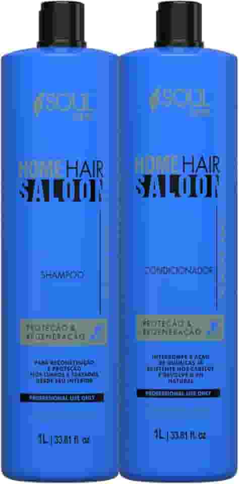 Shampoo e Condicionador de Nutrição Capilar Profissional com Queratina Soul Care | Reparo e Hidratação (1l)