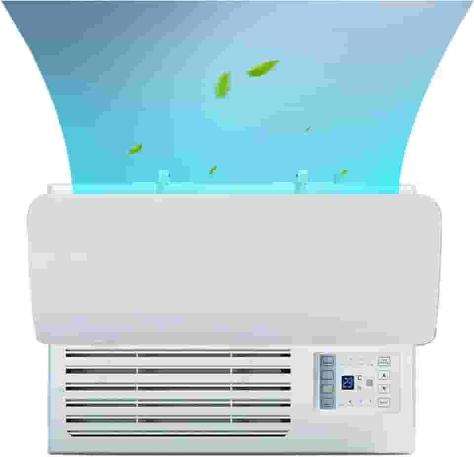 Condicionador de ar para janela, para-brisa universal, defletor de ar condicionado de ângulo ajustável, evita o sopro direto de calor e ar frio para ventilações, parede lateral e unidade CA de janela