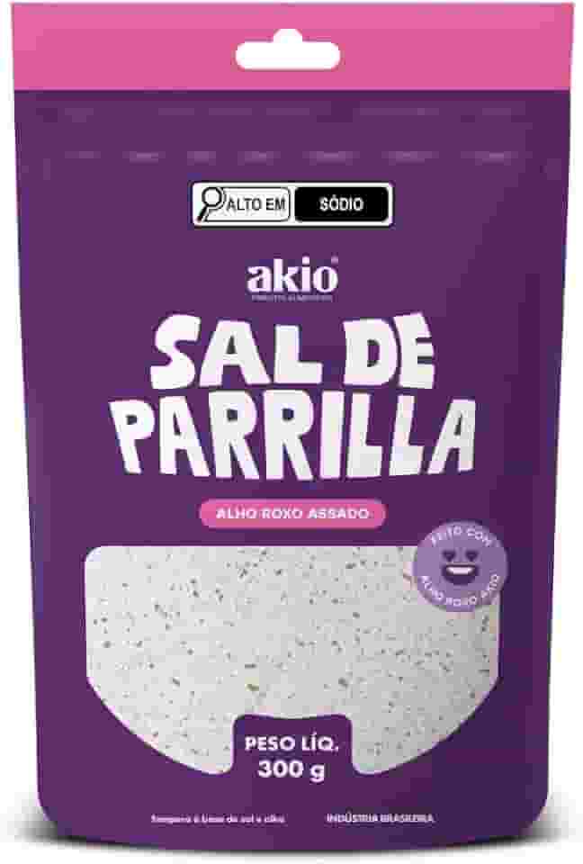 Sal de Parrilla com Alho Roxo Assado 300g | Gourmet, Natural, Ideal para Carnes e Churrasco | Produto Brasileiro
