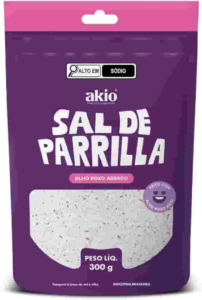 Sal de Parrilla com Alho Roxo Assado 300g | Gourmet, Natural, Ideal para Carnes e Churrasco | Produto Brasileiro