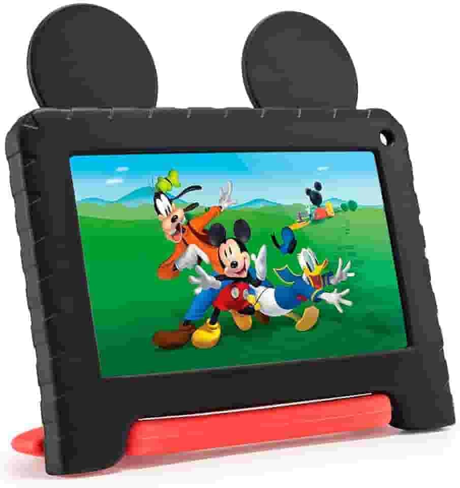 Tablet Infantil Mickey Controle Parental 32GB + Tela 7 pol + Case + Wi-fi + Android 11 Quad Core - Preto - Multi - NB367