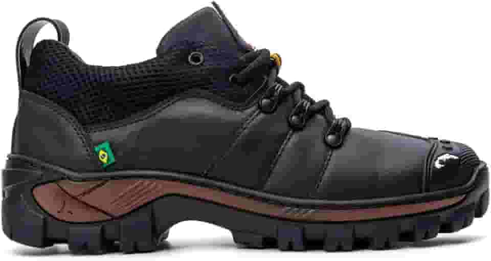 Tênis Adventure Resistente Para Trabalhos Pesados E Trilhas Reforçado Preto