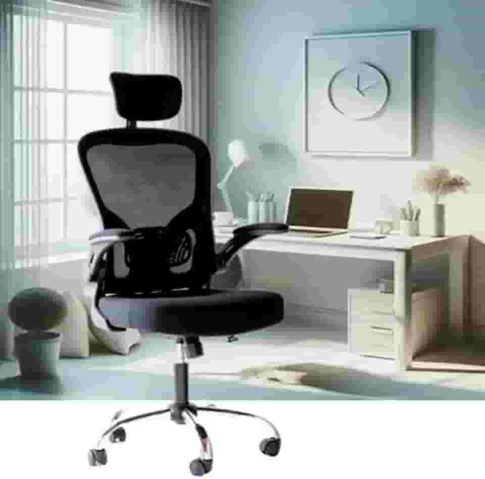 Cadeira de Escritório Executica ergonômica, Cadeira Presidente com apoio de cabeça e lombar, cadeira giratória [GIROFFICE]