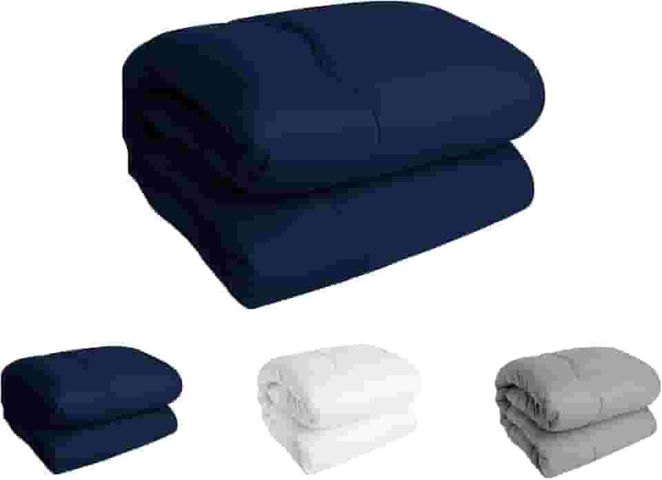 Edredom CASAL Algodao 200 FIOS Avulso Dupla face HOTEL POUSADA (AZUL MARINHO, CASAL/QUEEN)